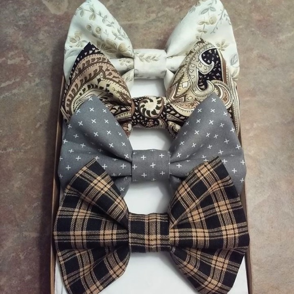 Other - Plaid Woven Paisley Floral Bow Box